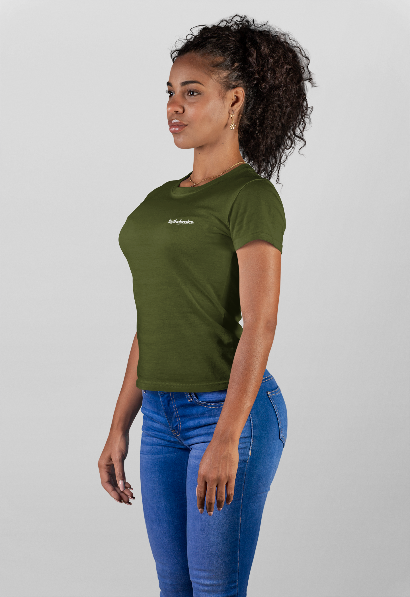 Army green t-shirt women