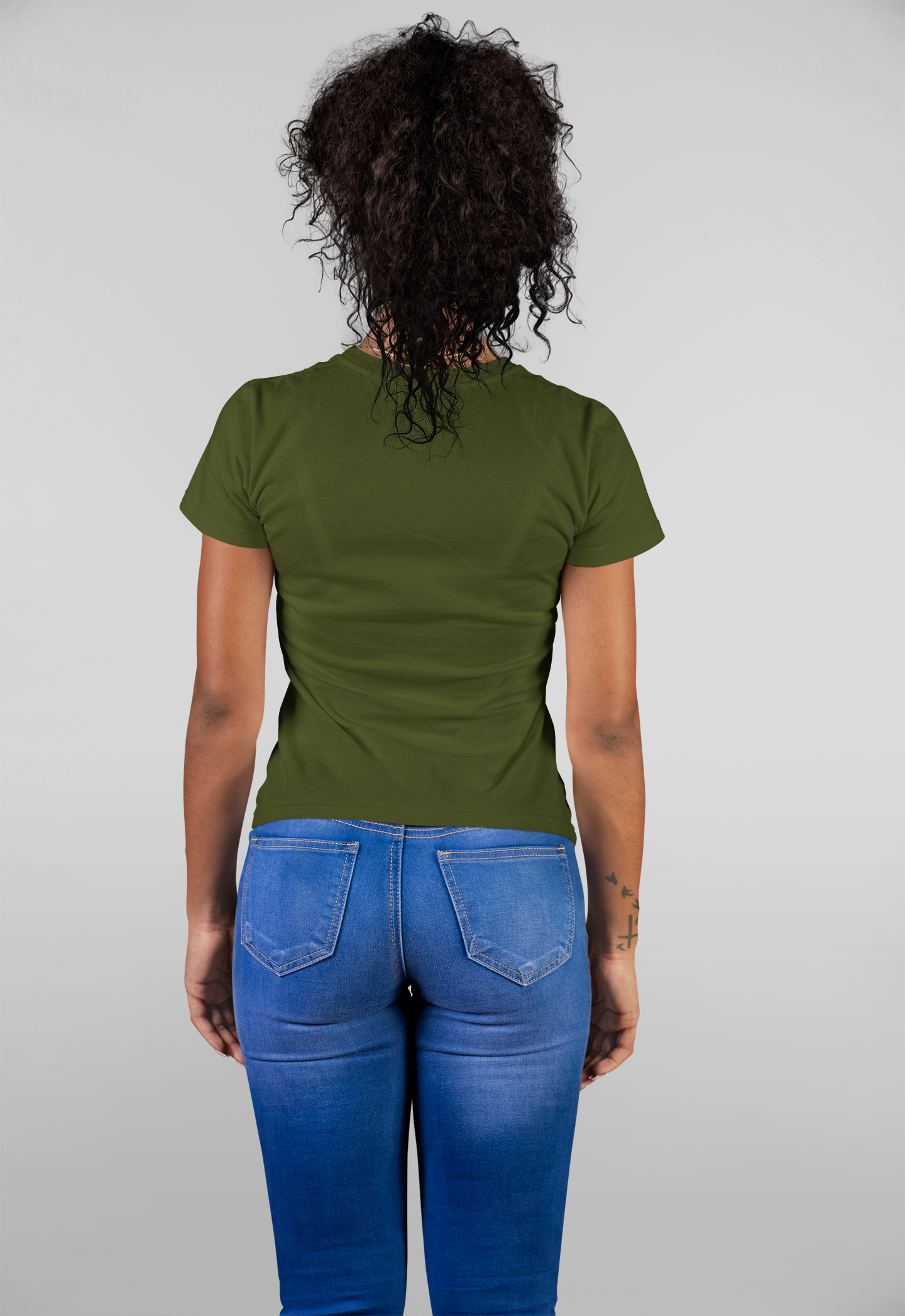 Army green t-shirt women
